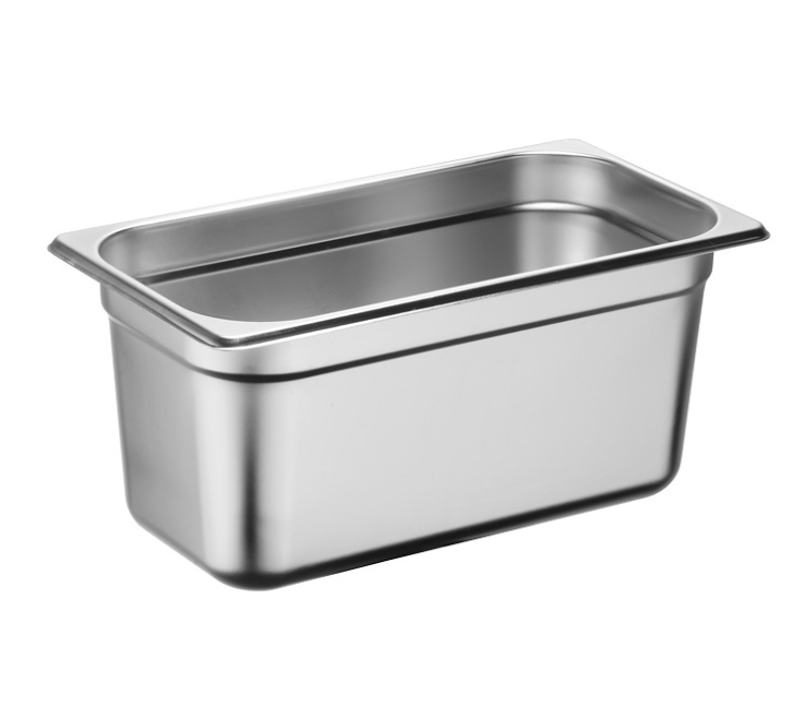 Factory Prices chaozhou  1/3 Pan Stainless Nsf Gn Pan Food Container Ice Cream PanHigh Quality Buffet Gn Pa