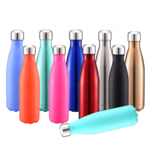 Eco friendly double wall cola shaped flasks vacuum insulated thermos stainless steel water bottle