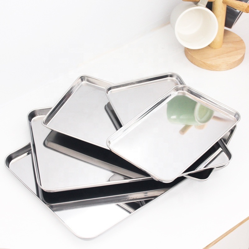 Non Toxic Stainless Steel Oven Tray For Bread Baking Tray