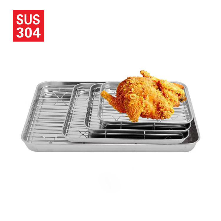 Non Toxic Stainless Steel Oven Tray For Bread Baking Tray