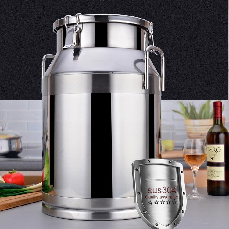 Seal Lids Milk Wine Pail Bucket Liquid Storage Tank 304 Stainless Steel Milk Cans For Transport Milk