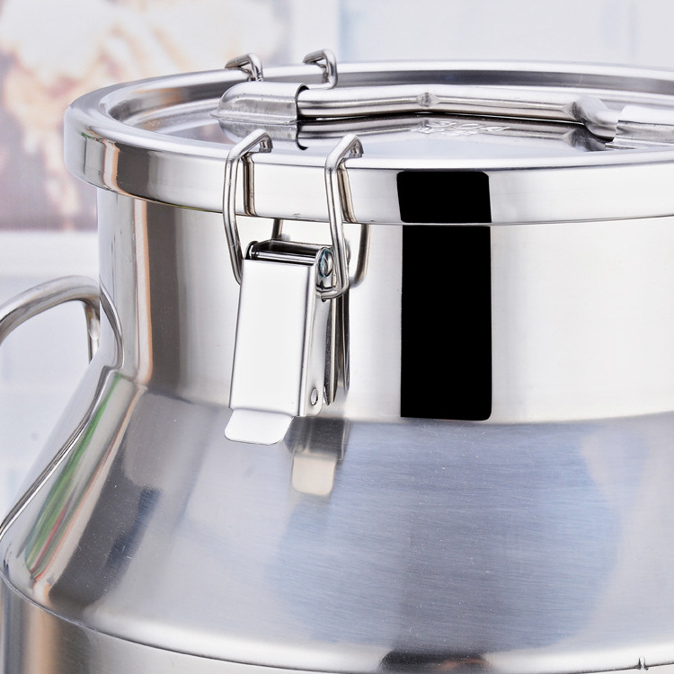 Seal Lids Milk Wine Pail Bucket Liquid Storage Tank 304 Stainless Steel Milk Cans For Transport Milk