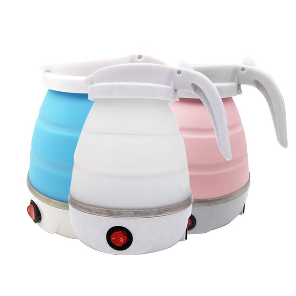 New style Travel Folding Food Grade Silicone Portable Household Retractable Small Electric jug  Kettle