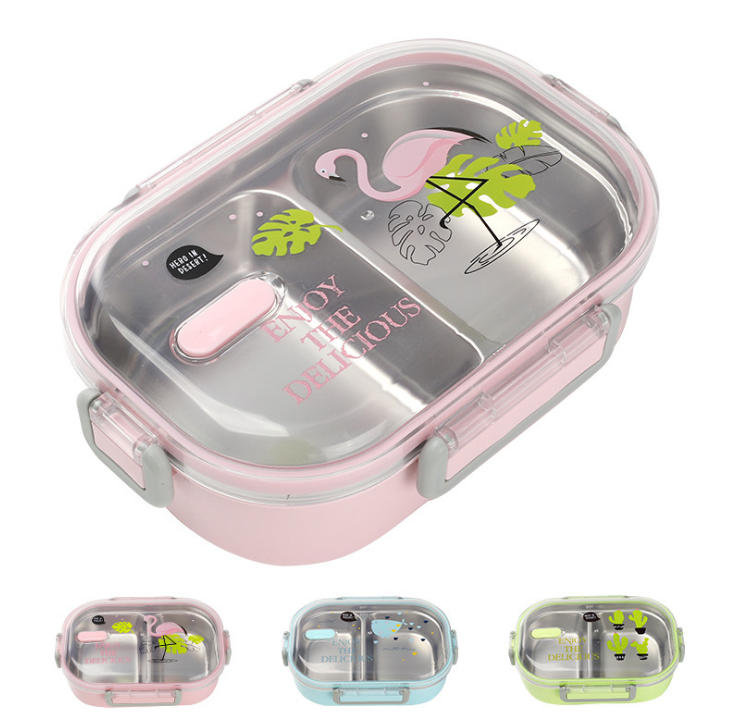 High Quality Eco friendly Airtight SS304 Compartment Korean Bento Lunch Box Stainless Steel for Kids