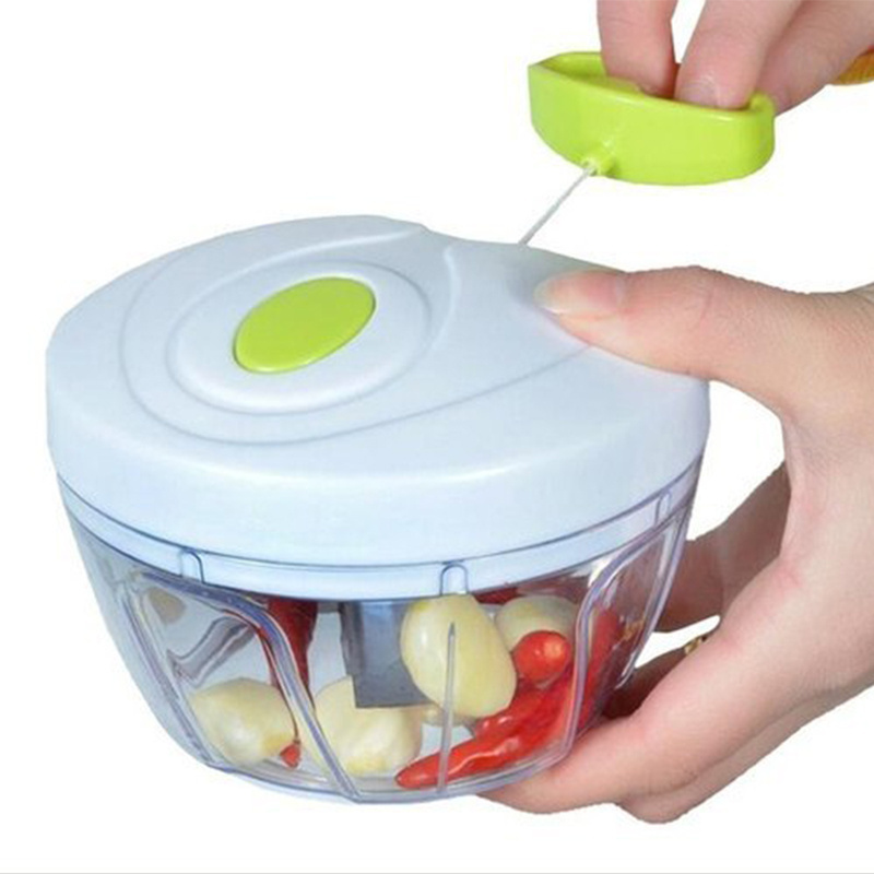 Multi-function Fruits Nuts Meat Processor Crusher Salad Onion Mini Manual Food Chopper with Slicer Egg Beater