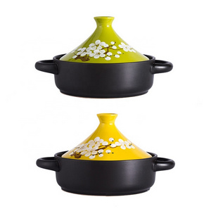 Kitchen Wares Flavor Keep Cooking Mini Soup Stew Pot Moroccan Ceramic Tagine Casseroles with Lids