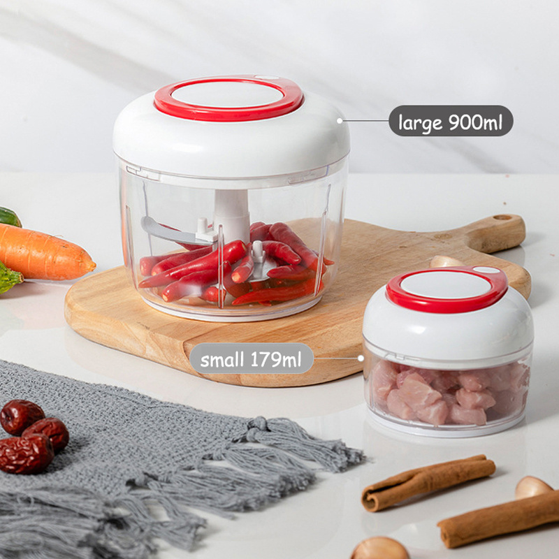 Wholesale Hand Pull Meat Garlic Manual Vegetable Mini Food Processor Portable Chopper