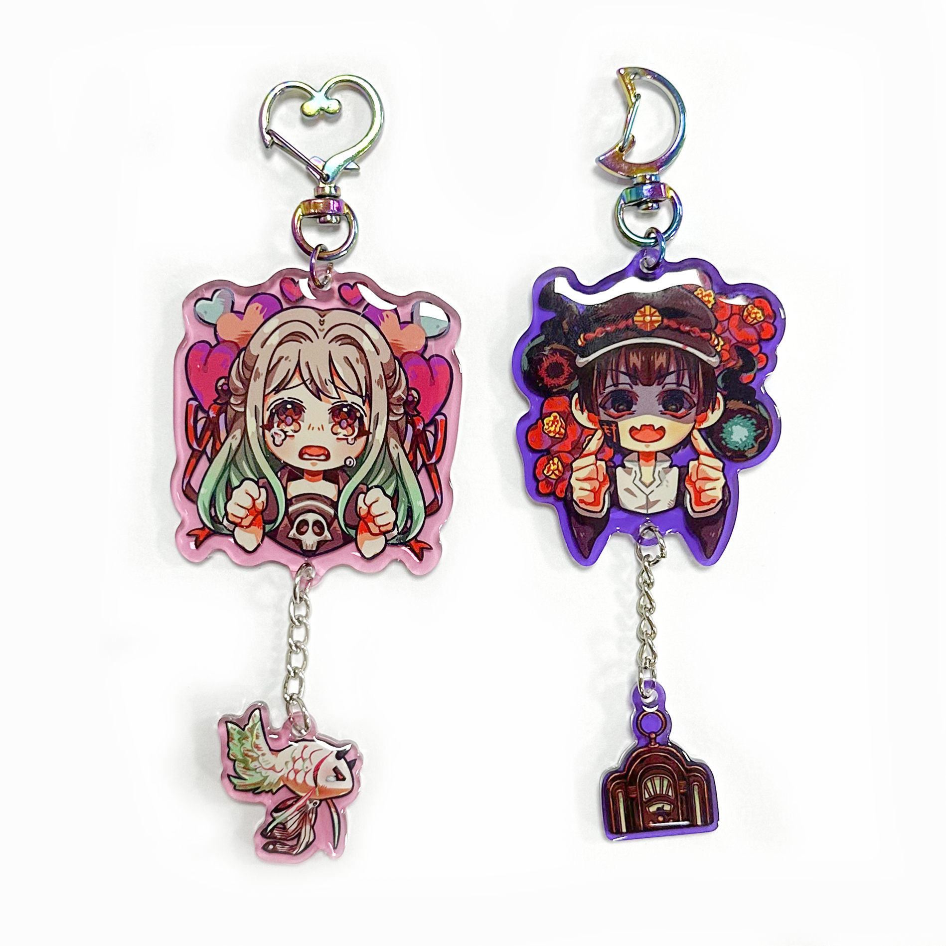 Custom Double Sided Printing Charm Anime Acrylic Keychain with Epoxy Resin Gradient Keychain