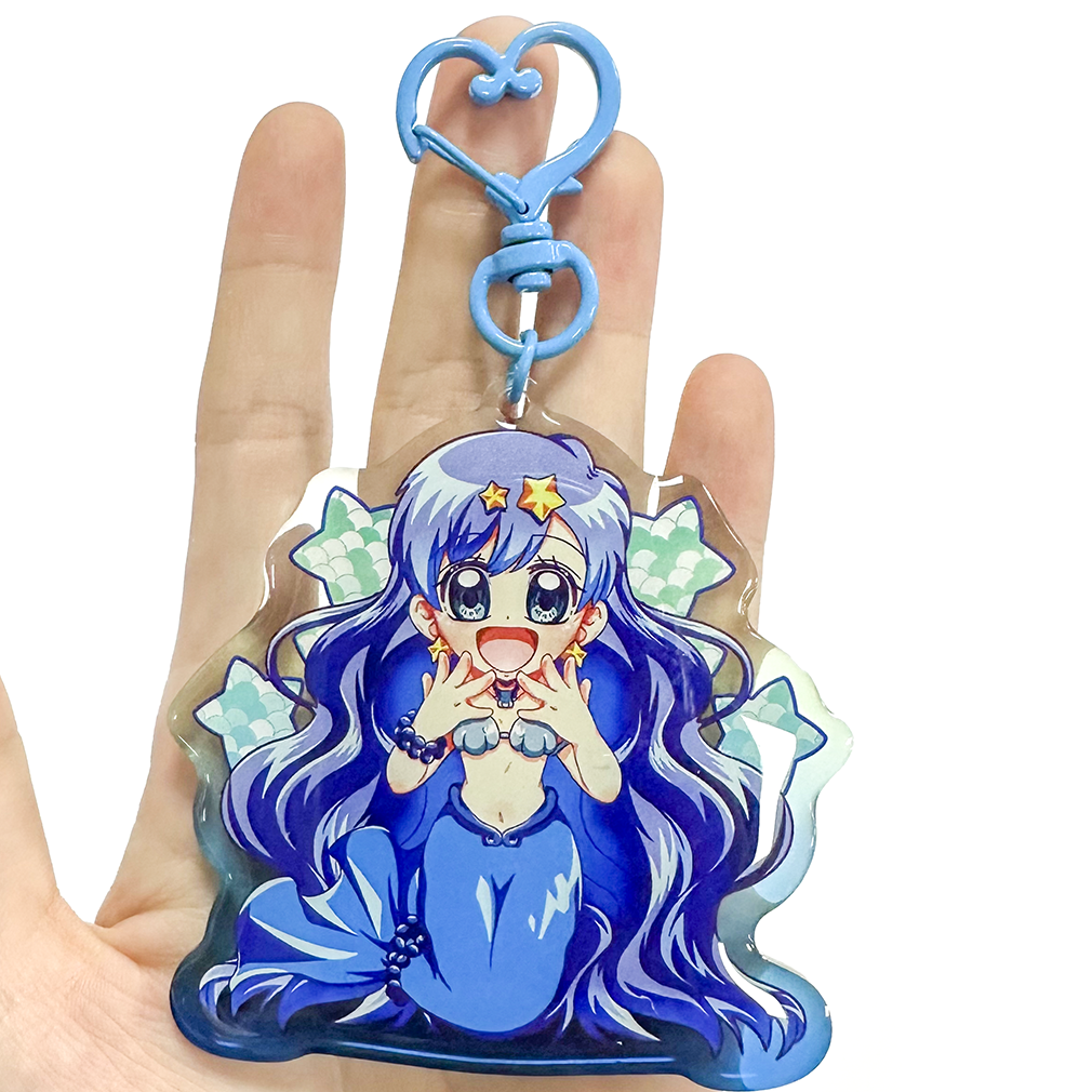 Custom Double Sided Printing Charm Anime Acrylic Keychain with Epoxy Resin Gradient Keychain