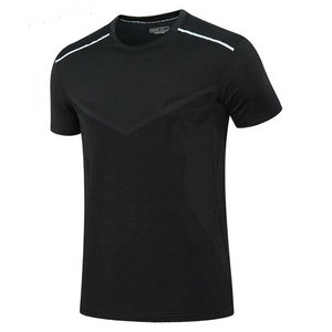 2023 Men High Quality Sport Shirts Men Fitness Clothing 88% Polyester 12% Elastane Gym Wear Shirts