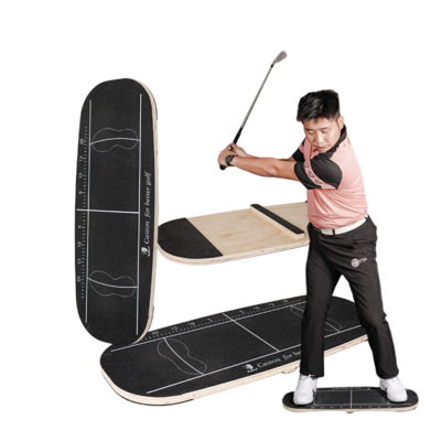 Factory Custom Golf Swing Balance Board Wood Golf Training Practice Aids Golf Putting Trainer Pressure Plate BestSuppliers