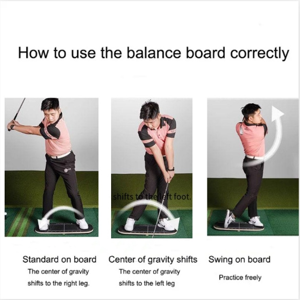 High Quality Golf Training Practice Aids Golf Swing Balance Board Wood Golf Putting Trainer Pressure Plate