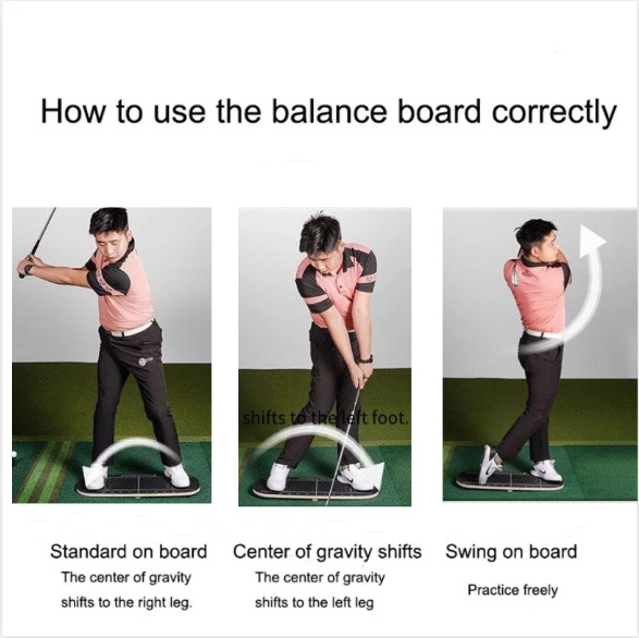 Factory Custom Golf Swing Balance Board Wood Golf Training Practice Aids Golf Putting Trainer Pressure Plate