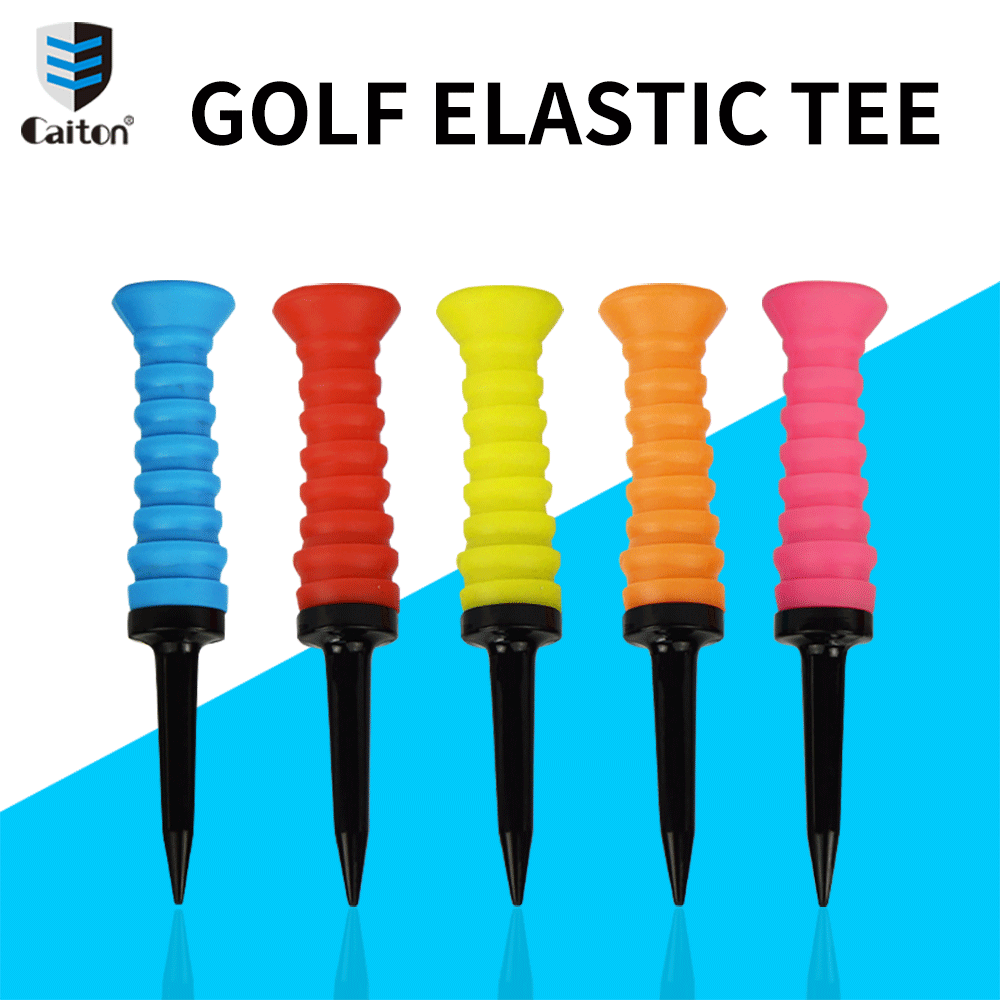 custom printed logo golf tees 83mm Ball Tee Guide Nail Rubber Golf Tee