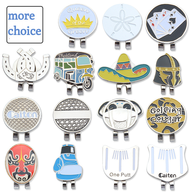 Golf ball markers wholesale Custom metal blank golf ball marker set poker chip