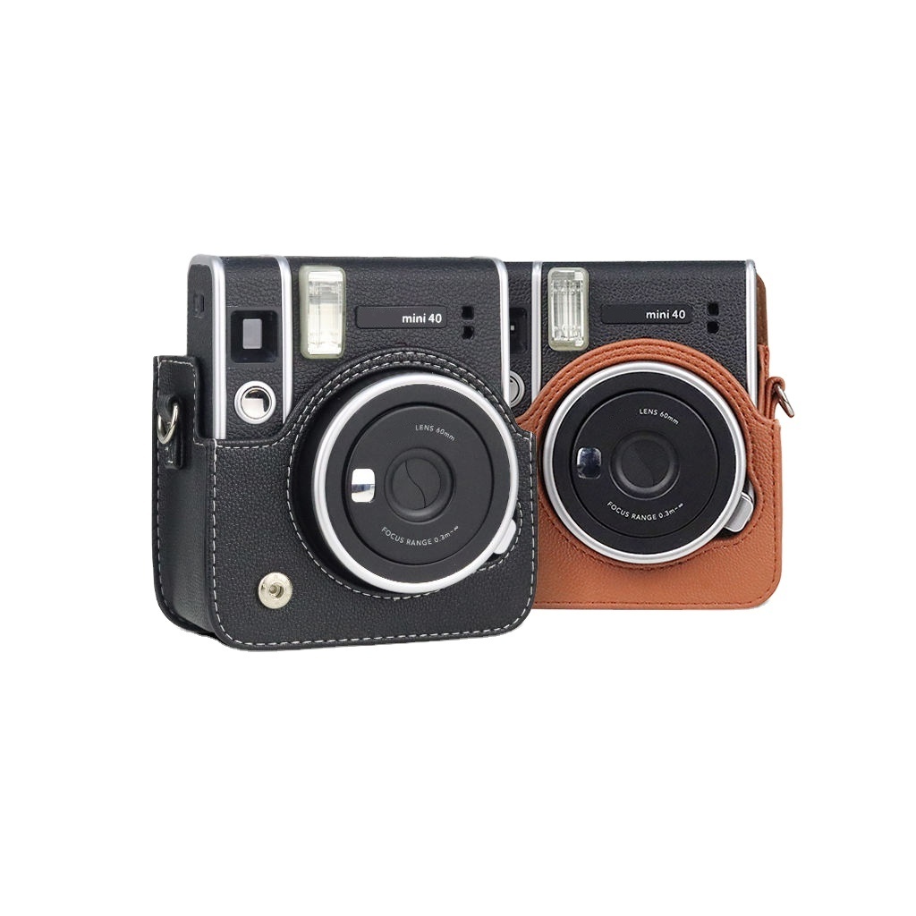 Retro Litchi leather PU Instax Mini 40 Camera Bag for Fujifilm Instax Mini 40 Camera Protective Case