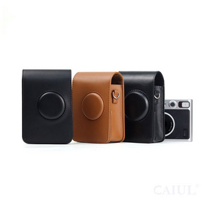 Handmade Style Oiled Leather Camera Case Fujifilm Instax Mini EVO Hybrid Camera Protective Case for Instax Mini EVO