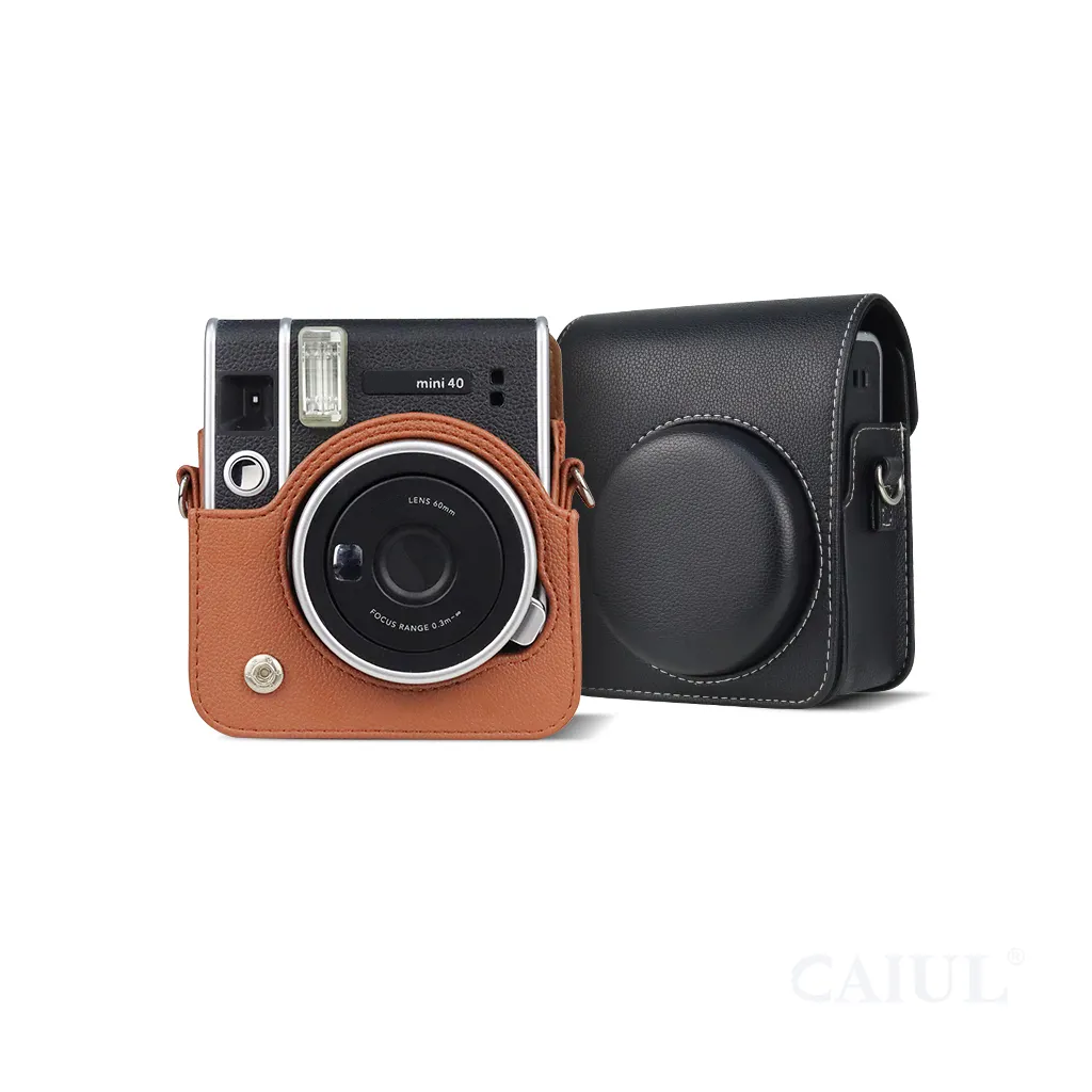 Retro Litchi leather PU Instax Mini 40 Camera Bag for Fujifilm Instax Mini 40 Camera Protective Case