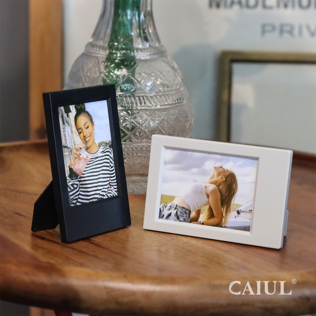 Caiul Patent Classic ABS Kpop Style Tabletop Mini Picture Frame for fujifilm instax mini 12/11 Film 2X3 Picture Photo Frame