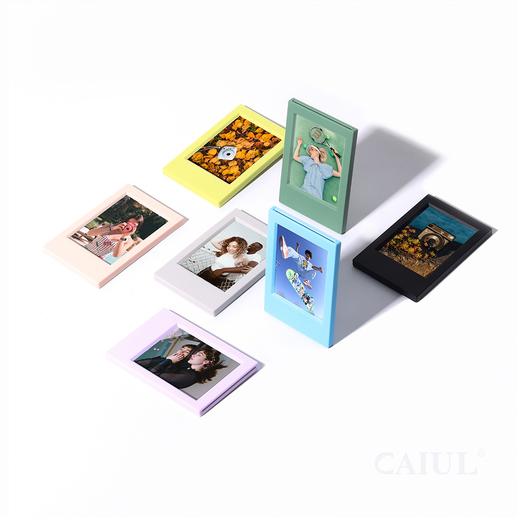 Caiul Patent Classic ABS Kpop Style Tabletop Mini Picture Frame for fujifilm instax mini 12/11 Film 2X3 Picture Photo Frame