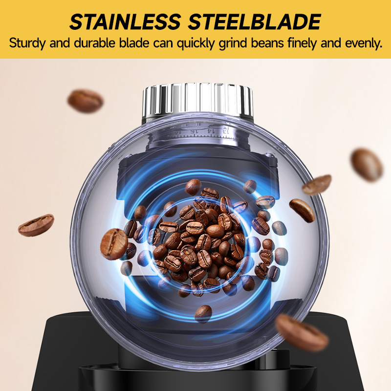 Multi-use Professional LUFVEBUT Anti-static Conical Burr Coffee Grinder Electric for Espresso Coffee Bean Grinder