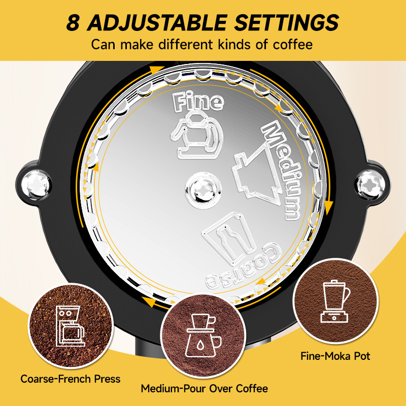 multifunctional Adjustable Setting electric coffee grinder machine