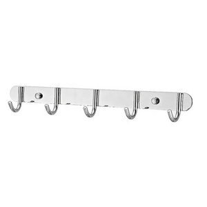 Customized 5 Hooks No Drill Coat Hooks 304 Stainless Steel Glue Stick Robe Dress Hook Rack