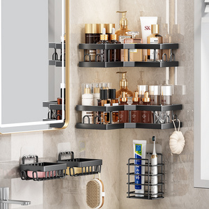 Hot selling OEM wall Bathroom shelves storage rack shower caddy no drilling adhesive bathroom Shampoo Holder