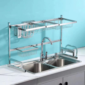 Large Dish Rack Over Sink Dish Drainer Drying Rack for Kitchen Counter Multifunction Organizer Storage Shelf