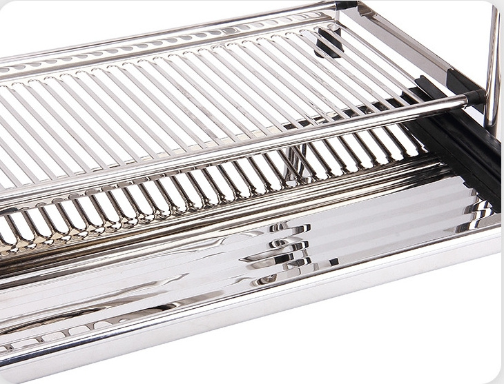 High Quality Stainless Steel Home Kitchen Chopsticks Large Capacity Multi-layer Dish Drying Rack cutlery drainer