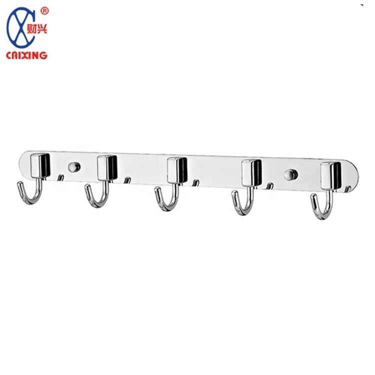 New Made in China Wholesale Modern Design Curved Stainless Steel Bathrobe Towel Hook