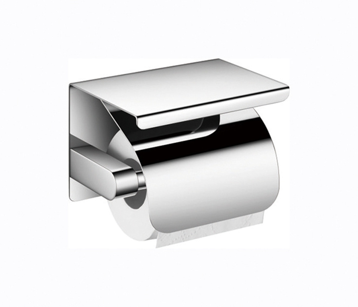 stainless steel 304 toilet paper holder stand,wall mounted bathroom roll toilet paper holder with shelf