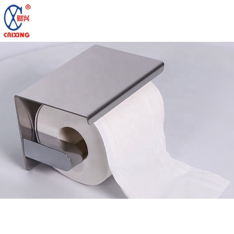 stainless steel 304 toilet paper holder stand,wall mounted bathroom roll toilet paper holder with shelf