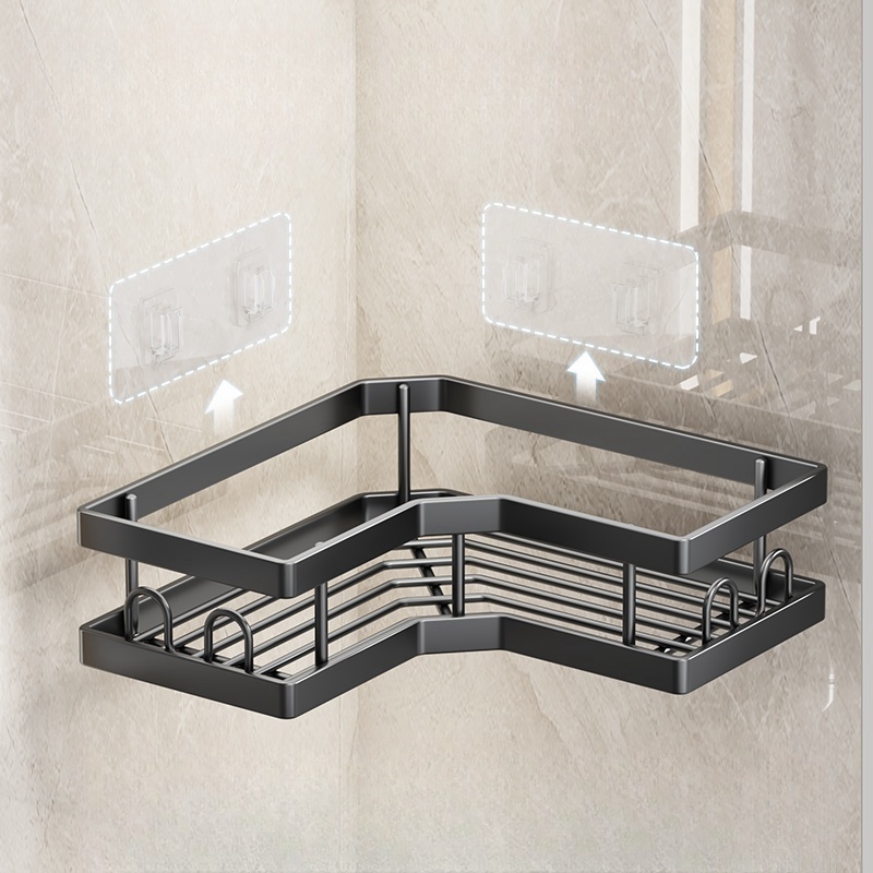 Hot selling OEM wall Bathroom shelves storage rack shower caddy no drilling adhesive bathroom Shampoo Holder