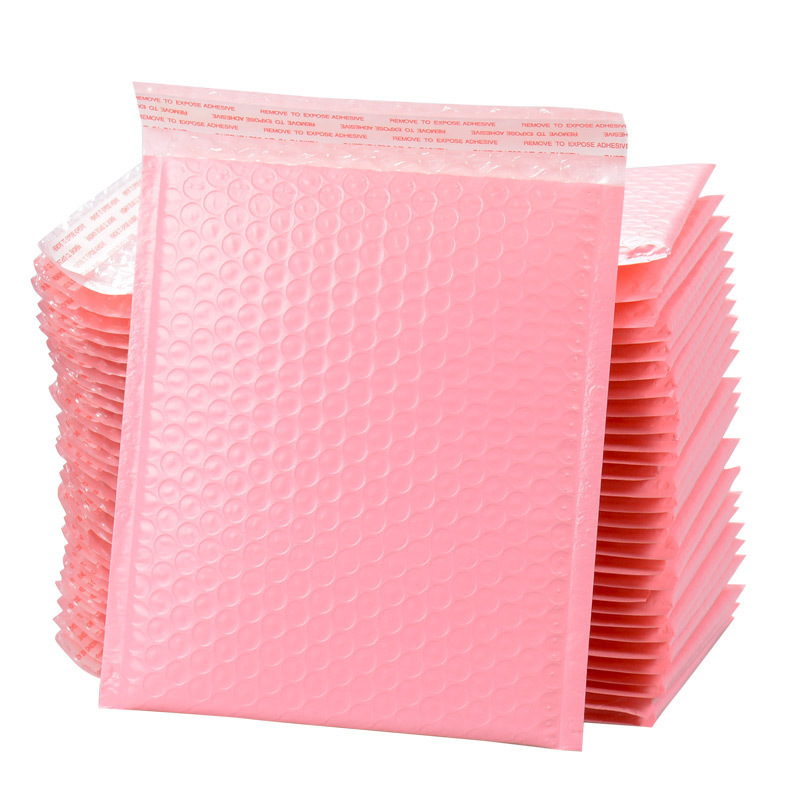 Pink Poly Bubble Padded Mailing Bag Custom Printed Black Rose Poly Bubble Mailers Padded Envelopes