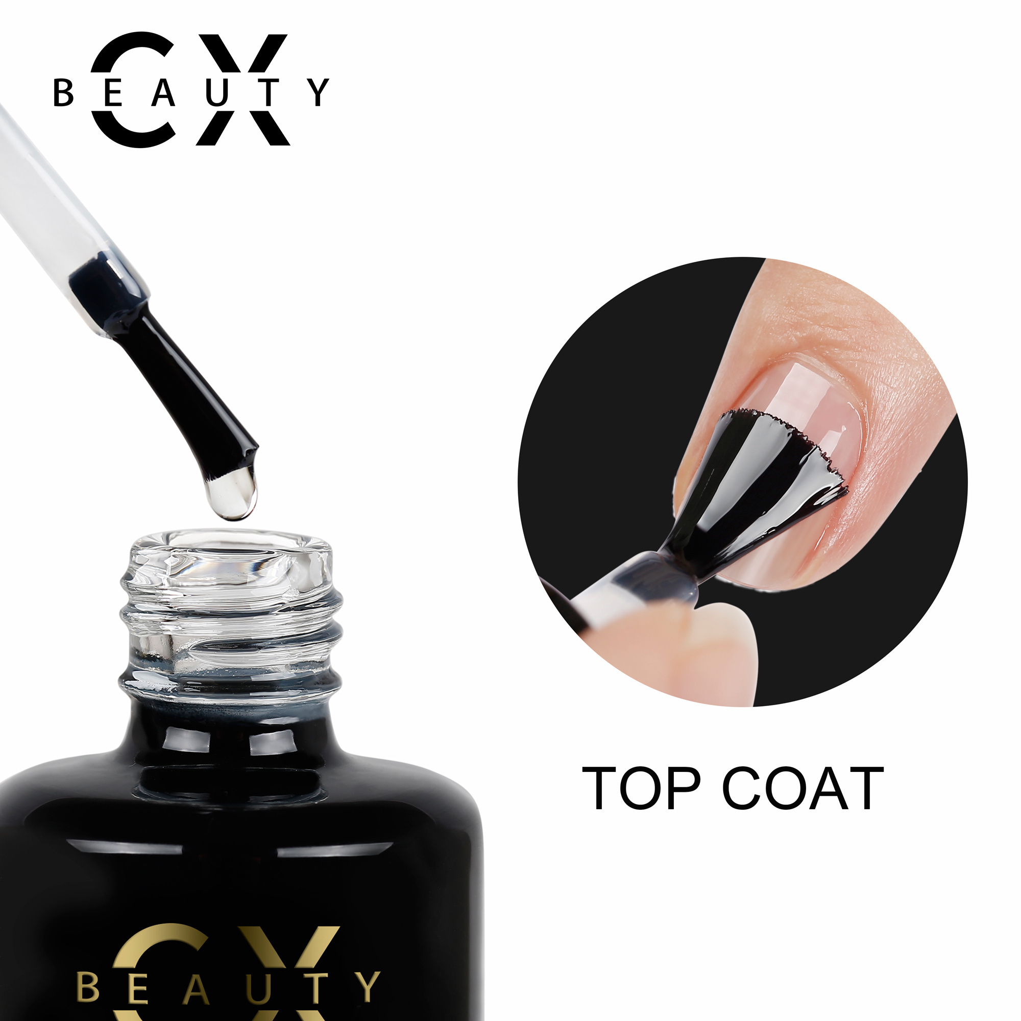 Caixuan High Glossy Mirror Shiny NO Wipe Top Coat 15ml Nail UV Top Gel Polish