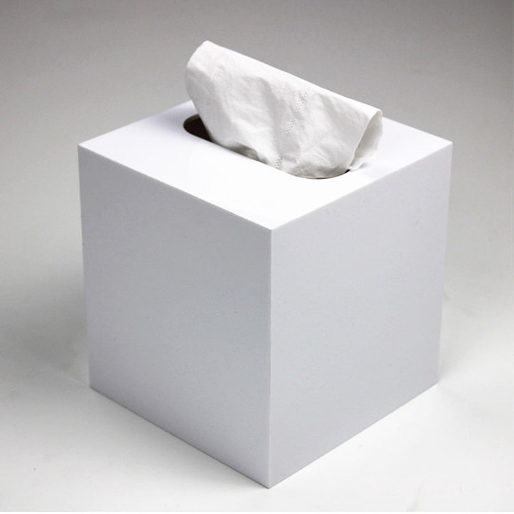 Tissue Box Cover Square Facial Cube Tissue Box Holder Case Dispenser Napkin Holder