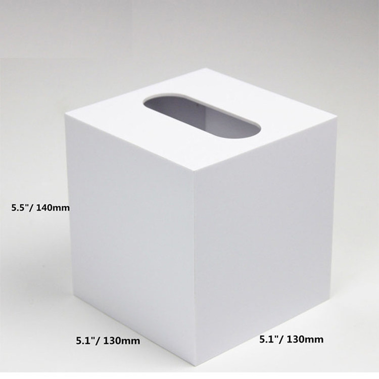 Tissue Box Cover Square Facial Cube Tissue Box Holder Case Dispenser Napkin Holder