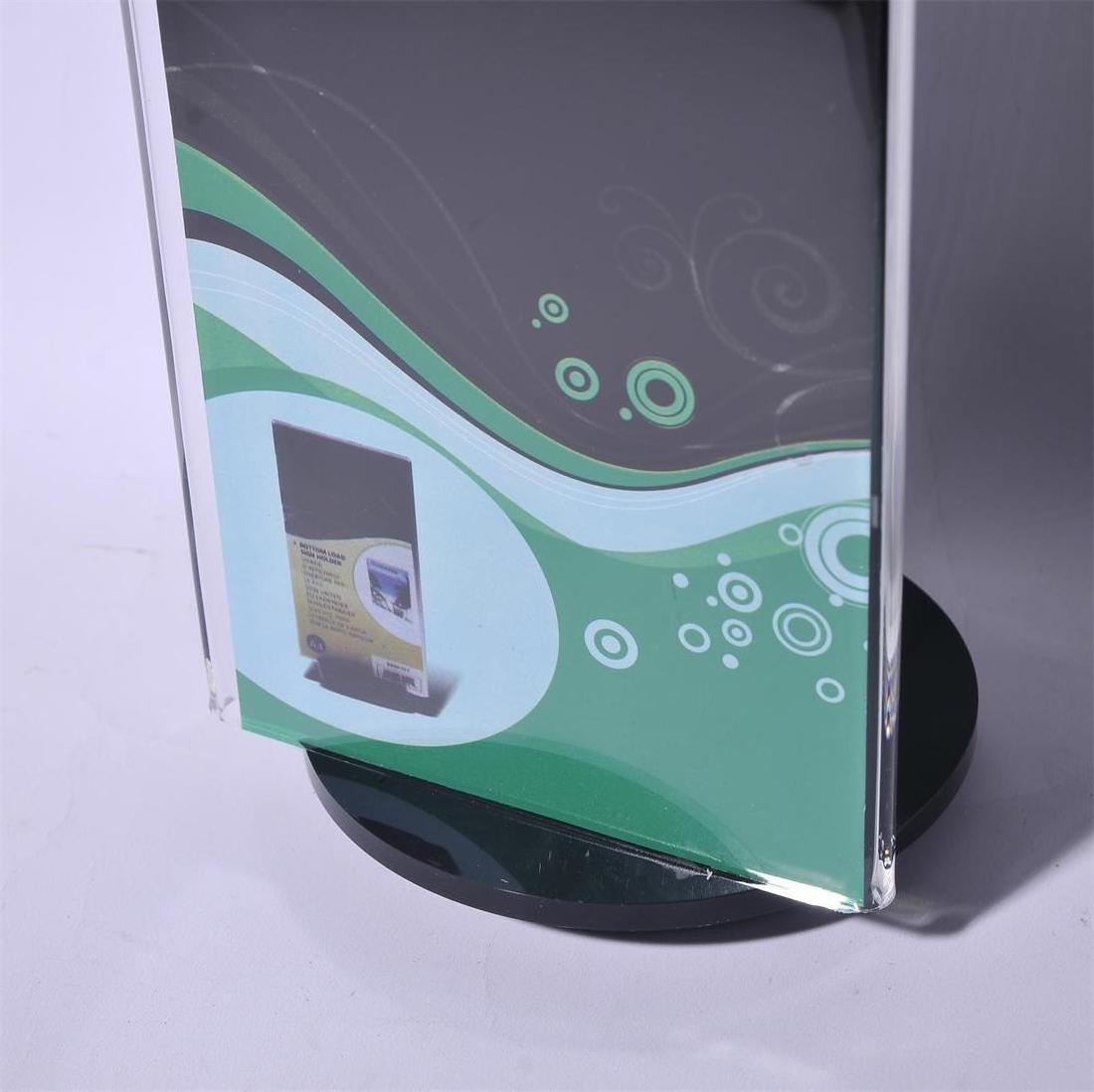 Acrylic Desktop Three-sided Rotating Sign Holder Table Card