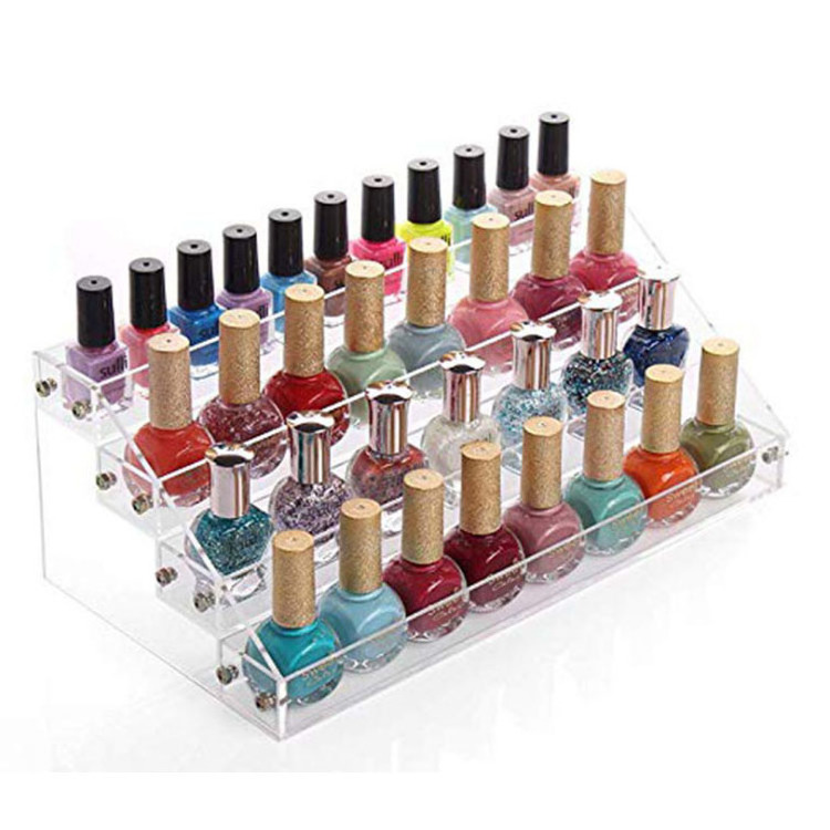 Factory Acrylic Custom Detachable Nail Polish Holder Paint Organizer Display Storage Stand Rack