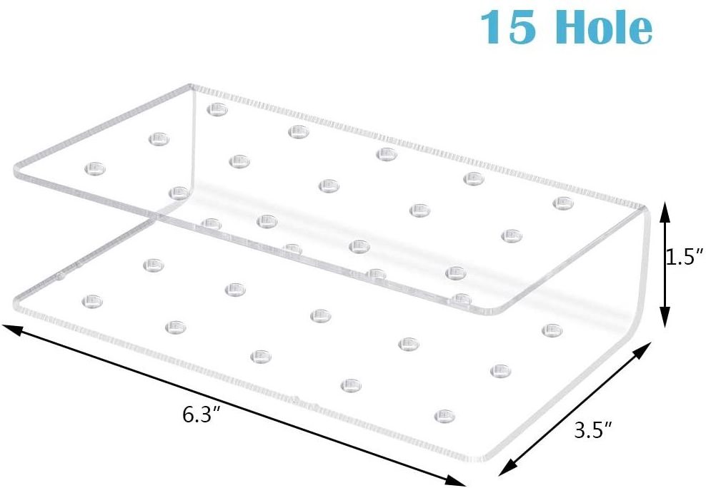 3 Pack Acrylic Lollipop Stand 15 Hole Clear Candy Display Lollipop Stand Holder Display for lollipops