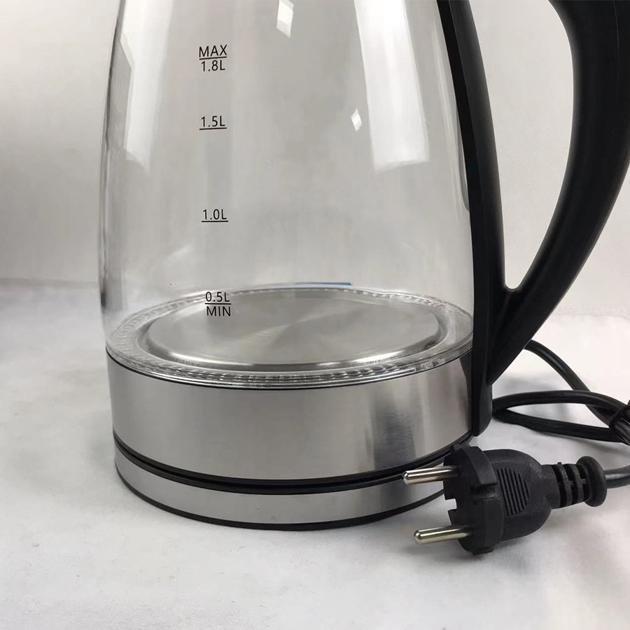 1500 watt Portable Thermos Kettle Glass Stainless Steel Hot Tea Water Heater Electric Kettles for Boiling Water Coffee