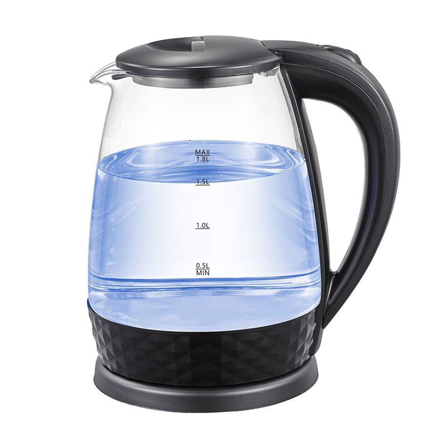 1.8L Electrical Kettle 220V 110V High Borosilicate Transparent Glass Plastic CCC Portable Electric Water Heater Kettles