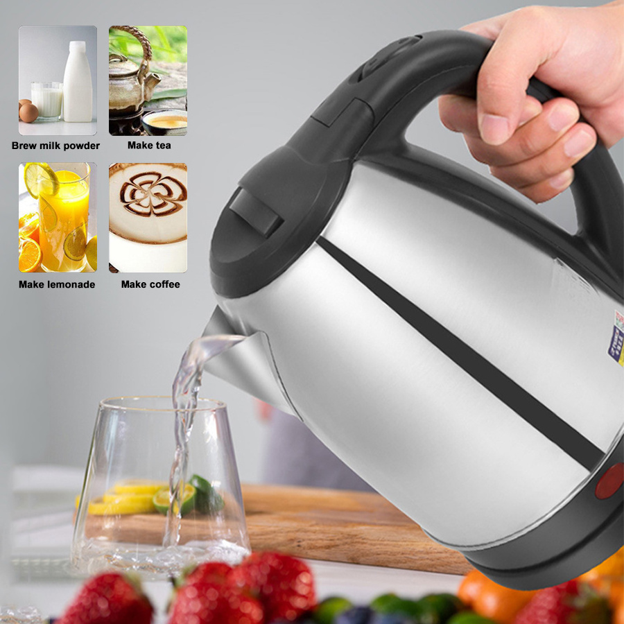 Large Capacity 1.8L 2L Portable Electric Fast Hot Tea Water Kettle Element 1500w Stainless Steel Electric Water Kettle