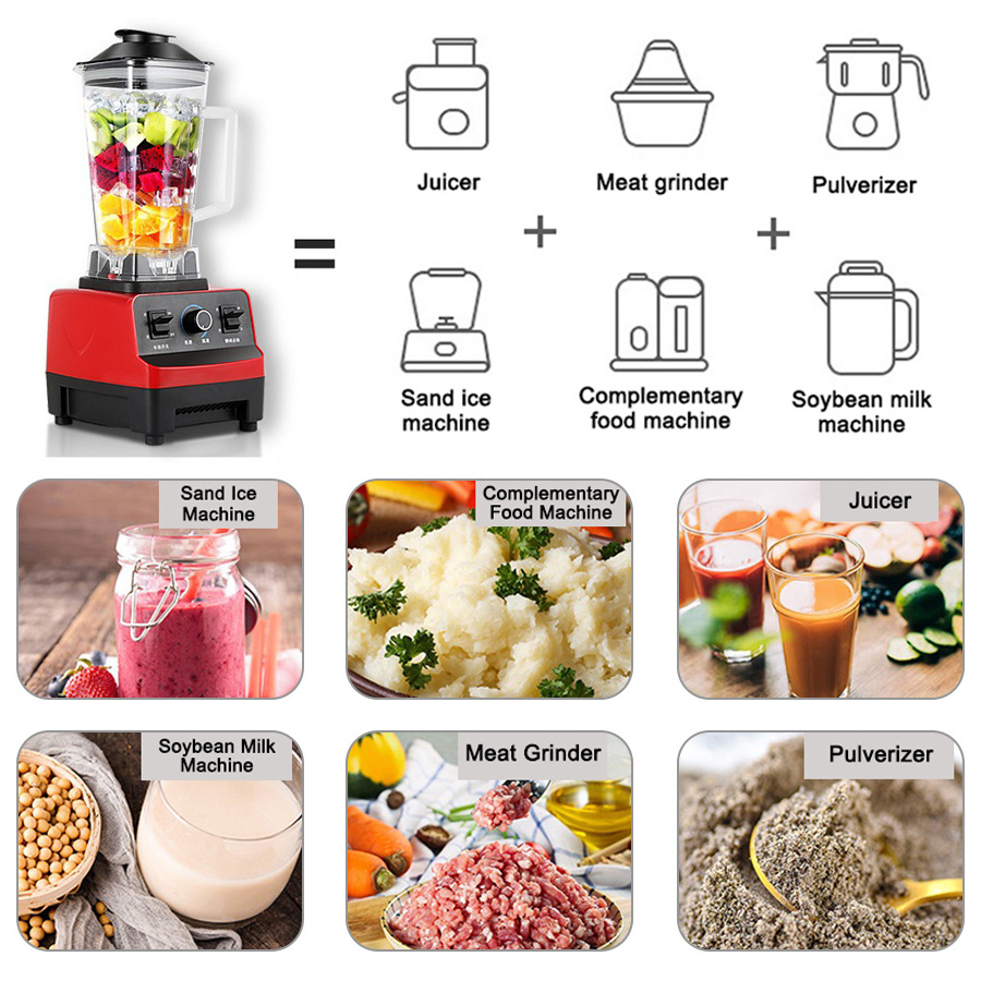 Home and Commercial Appliances Kitchen Electrical Juicer Smoothie Electric Mixeurs Blender and Grinder Machines for Beans