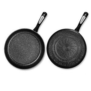 Heavy Duty Cast Iron Kitchen Induction Cooker Gas Maifan Stone Nonstick Frying Pan With Removable Handle