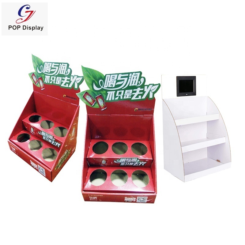 Wholesale Customized Design Color Printing Paperboard Table Display Cardboard Counter Display For Skin Care Cosmetic Promotion