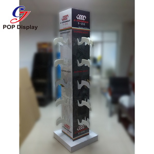 Custom Cardboard Rotating Floor Display Stand Paper Corrugated 360 Degree Display Rack For Sunglasses Shoes At Shops Retail