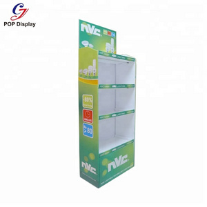 Customized Disposable Foldable Corrugated Cardboard Display Trays Paper Stand Gondala Shelf Tower Unit Bulb LED Night Bulb Light