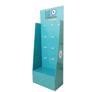 Retail Shop Cardboard Floor Peg Hooks Display Stand Paper Display Rack For Headphone Accessories Corrugated Advertising Standing